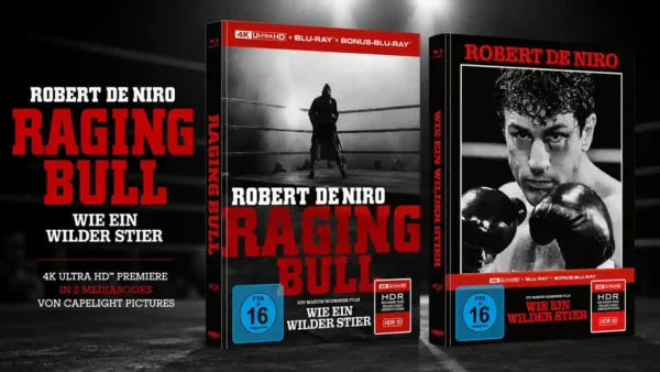 „Raging Bull – Wie ein wilder Stier“ feiert seine 4K-UHD-Premiere in zwei Mediabooks von Capelight Pictures