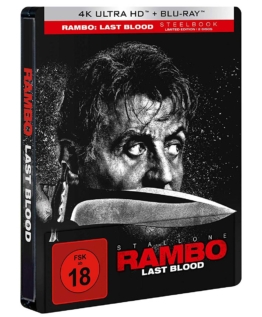 Rambo Last Blood 4K-Cover mit Sylvester Stallone im exklusiven UHD Steelbook