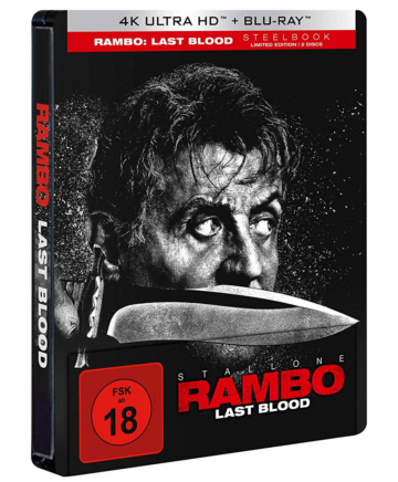 Rambo Last Blood 4K-Cover mit Sylvester Stallone im exklusiven UHD Steelbook