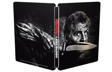 4K Cover vom Rambo Last Blood Steelbook zeigt Muskeln von Sylvester Stallone