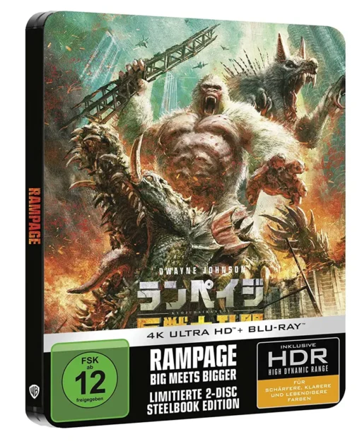 Rampage: Big Meets Bigger (Japanisches Artwork) – 4K Steelbook (UHD + Blu-ray Disc)