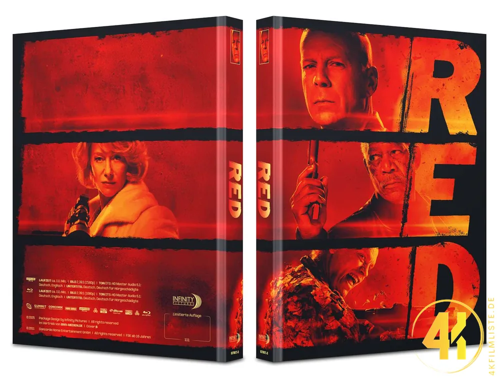 Red 1 Bundle 4K Mediabook Cover B Ultra HD Blu-ray Disc Backcover