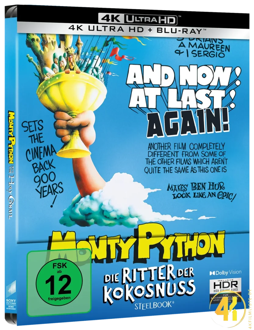 Ritter der Kokosnuss 4K Steelbook Ultra HD Blu-ray Disc