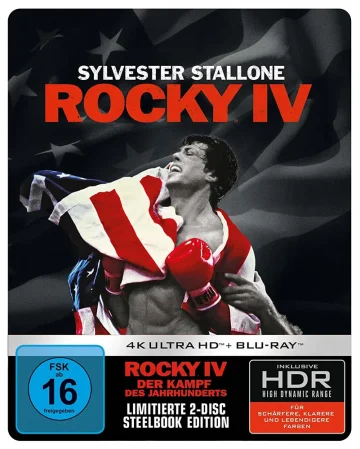 Frontansicht Rocky IV: Der Kampf des Jahrhunderts 4K Limited Steelbook Cover