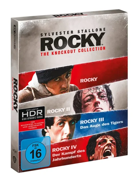 Rocky: The Knockout Collection (4-Film-Set) – 4K Blu-ray (UHD + Bonus Blu-ray Disc)