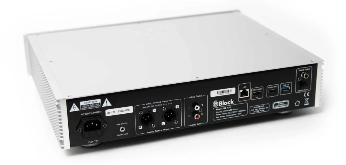 Rückseite Audio Block HD 120 Universal Blu-ray Disc Player