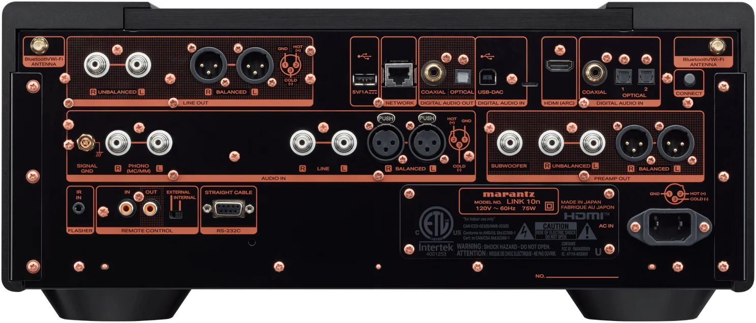 Rückseite Marantz LINK 10n Netzwerk Audioplayer