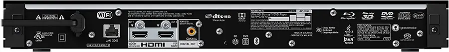 Sony UBP-X800 4K Blu-ray Disc Player - Rückseite mit Anschlüssen
