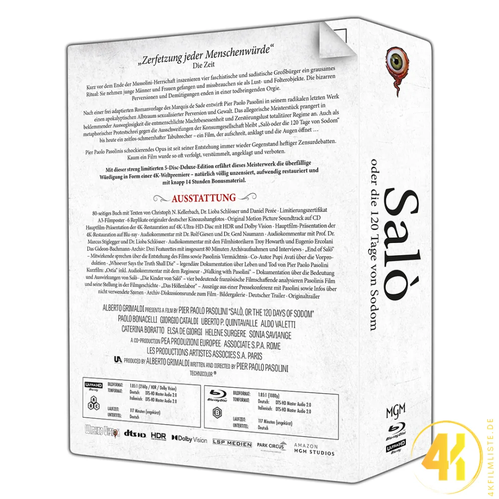 Salo Backcover 4K Blu-ray Cover B Ultra HD Blu-ray Disc