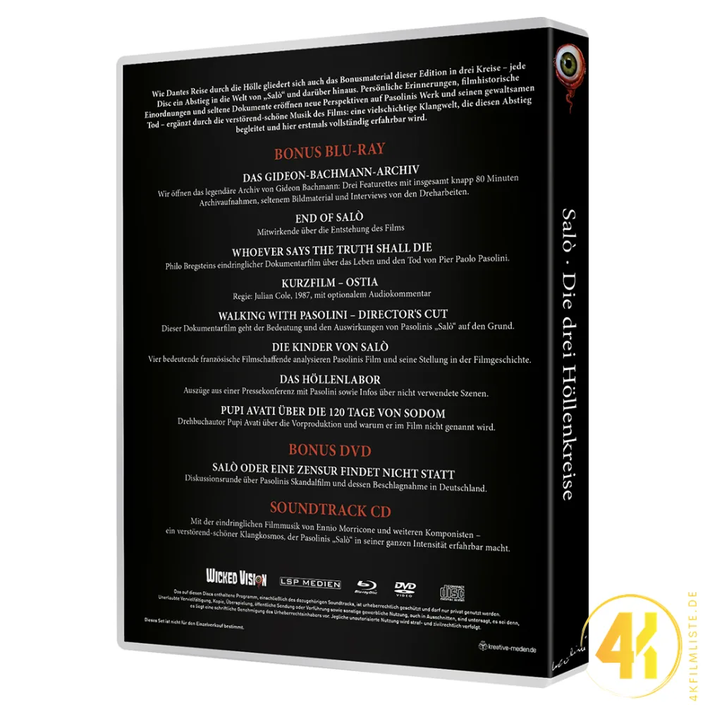 Salo Backcover Scanavo Case 4K Blu-ray Cover B Ultra HD Blu-ray Disc