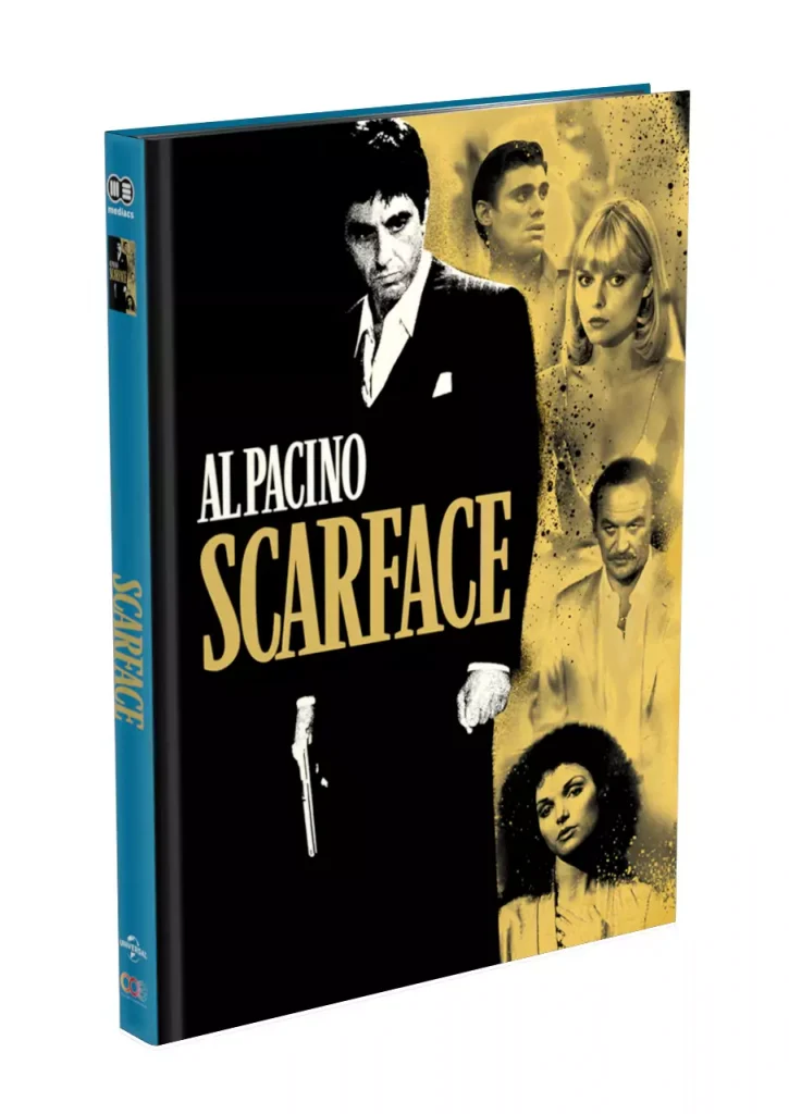 Scarface 4K Mediabook Cover C mit Michelle Pfeiffer und Al Pacino