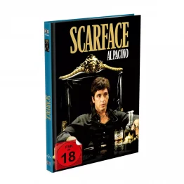 Scarface Cover D (4K Mediabook) mit Al Pacino im Stuhl (mit FSK Logo)