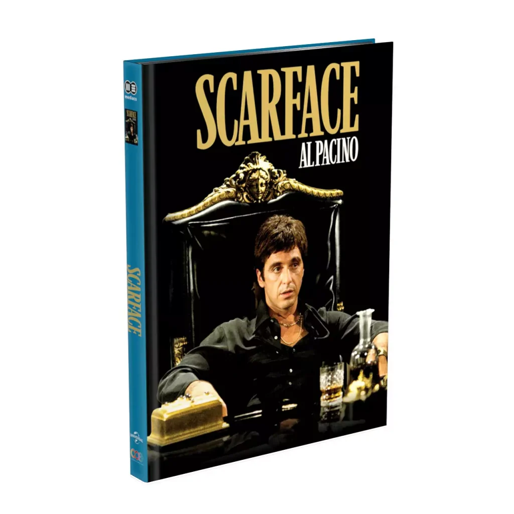 Scarface Cover D (4K Mediabook) mit Al Pacino im Stuhl