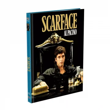 Scarface Cover D (4K Mediabook) mit Al Pacino im Stuhl