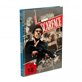 Scarface 4K Mediabook Cover E im Comic Look (Vintage) mit Tony Montana (FSK 18)