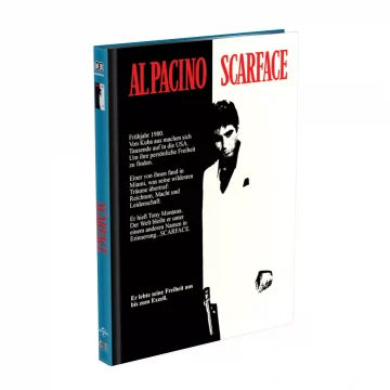 Scarface Cover F (4K Mediabook) mit Tony Montana in Schwarzweiß (ohne FSK)