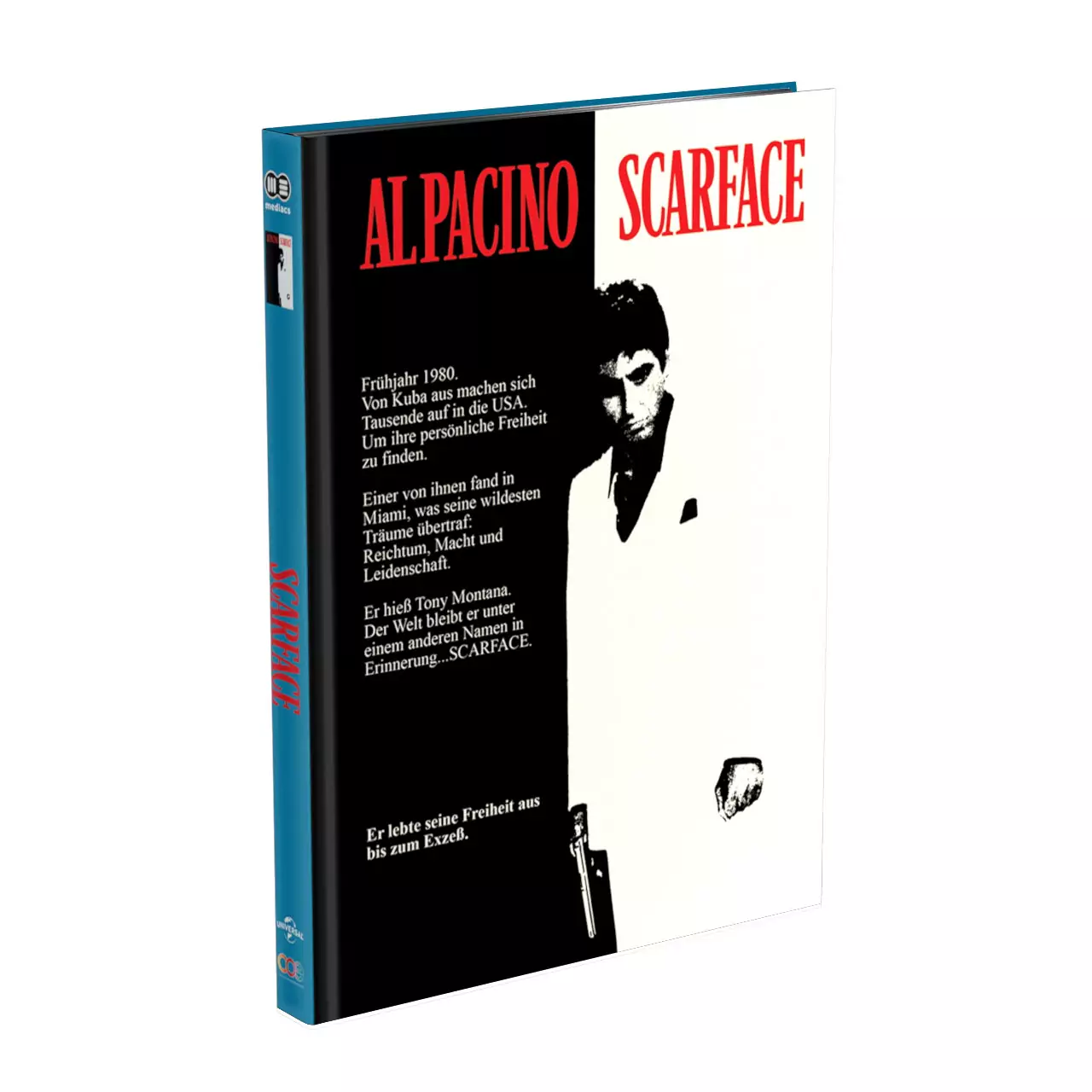 Scarface Cover F (4K Mediabook) mit Tony Montana in Schwarzweiß (ohne FSK)