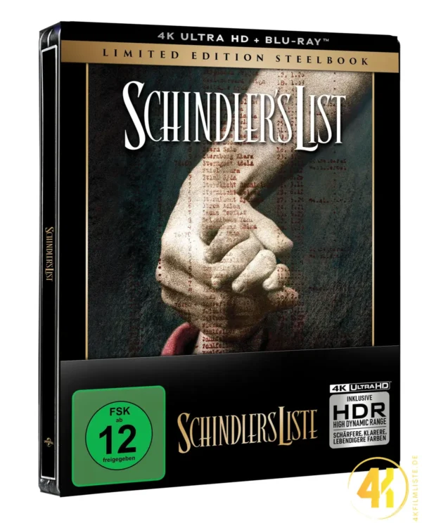Schindlers Liste – 4K Steelbook (UHD + Blu-ray Disc)