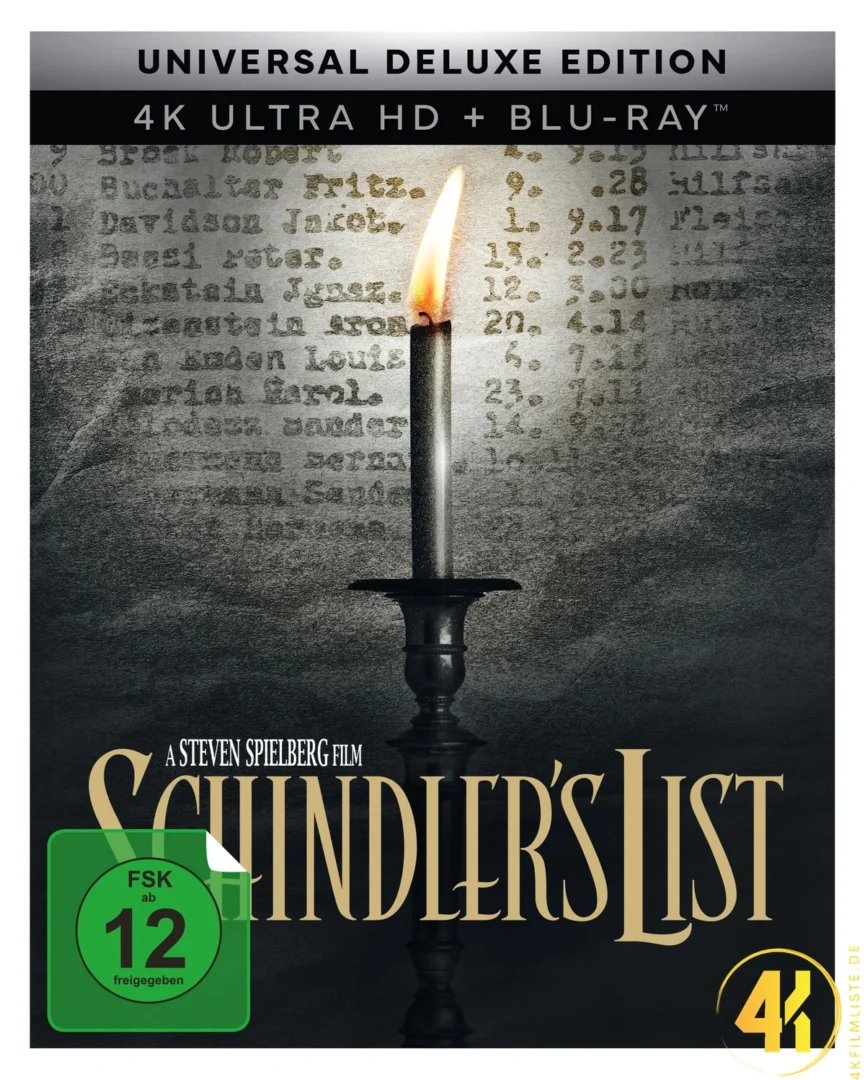 Schindlers Liste Deluxe Edition 4K UHD Keep Case Pappschuber Ultra HD Blu-ray Disc