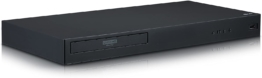 LG UBK90 (4K) Blu-ray Disc Player (Frontansicht / schräg seitlich)