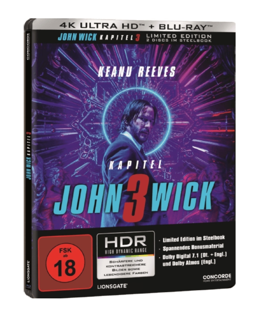 John Wick: Kapitel 3 – 4K Steelbook (UHD + Blu-ray Disc)