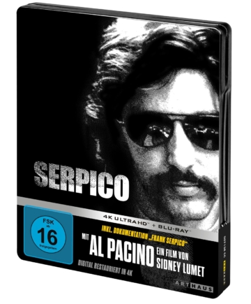 Serpico (1973) mit Al Pacino Frontcover vom 4K UHD Steelbook