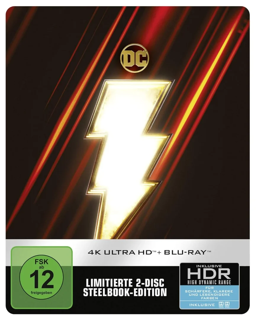 Shazam 4K Steelbook UHD Blu-ray Disc