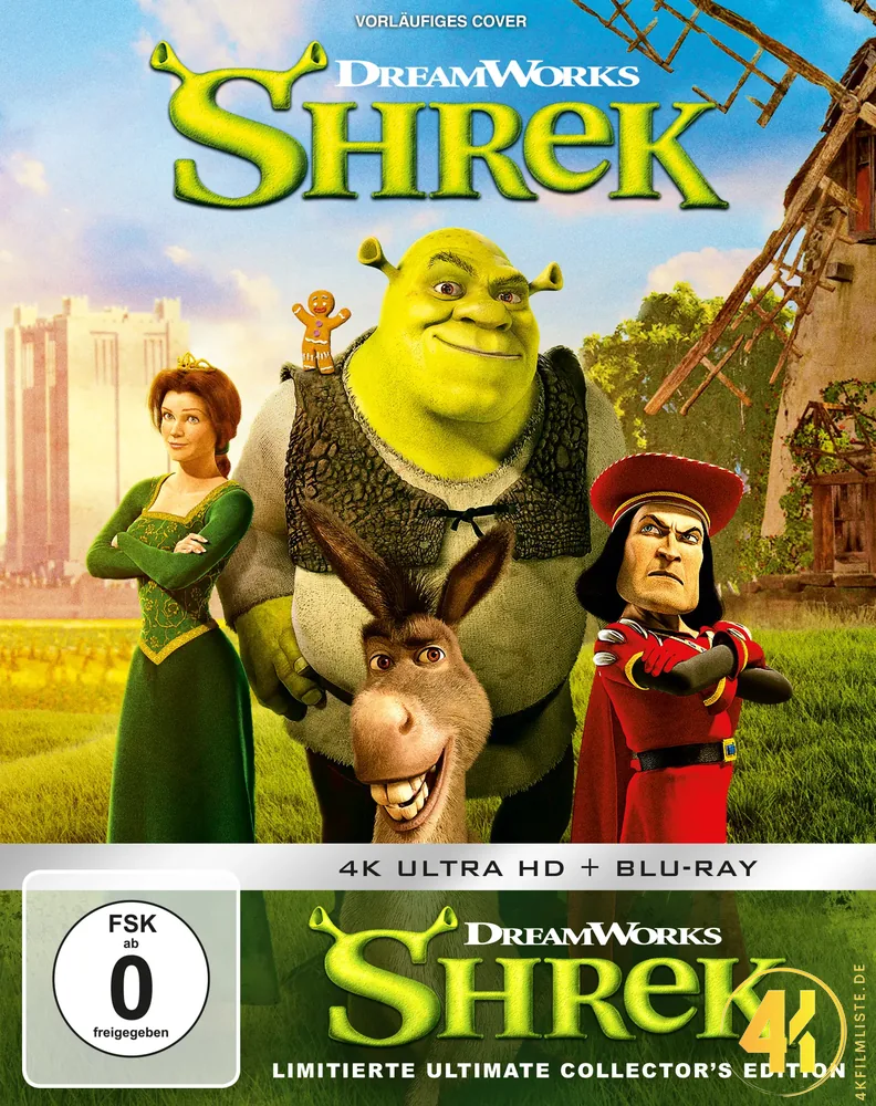 Shrek Frontcover 4K Steelbook Ultra HD Blu-ray Disc