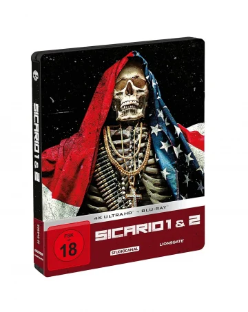 Sicario 1 2 4K Steelbook UHD Blu-ray Disc