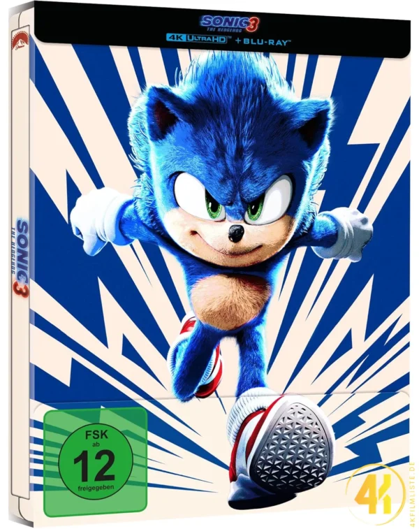 Sonic the Hedgehog 3 (Sonic) – 4K Steelbook (UHD + Blu-ray Disc)