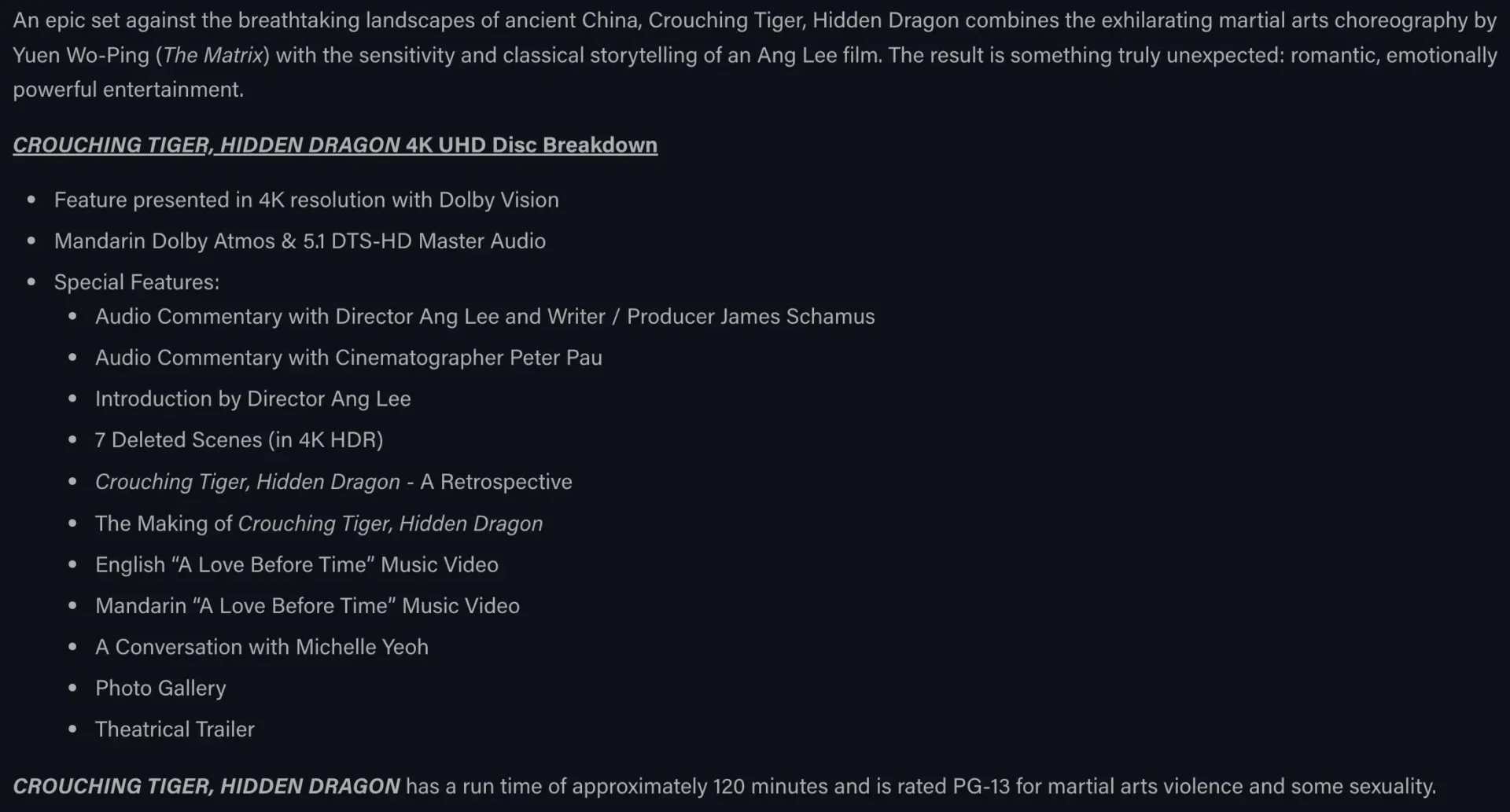 Sony Pictures Details Tiger and Dragon