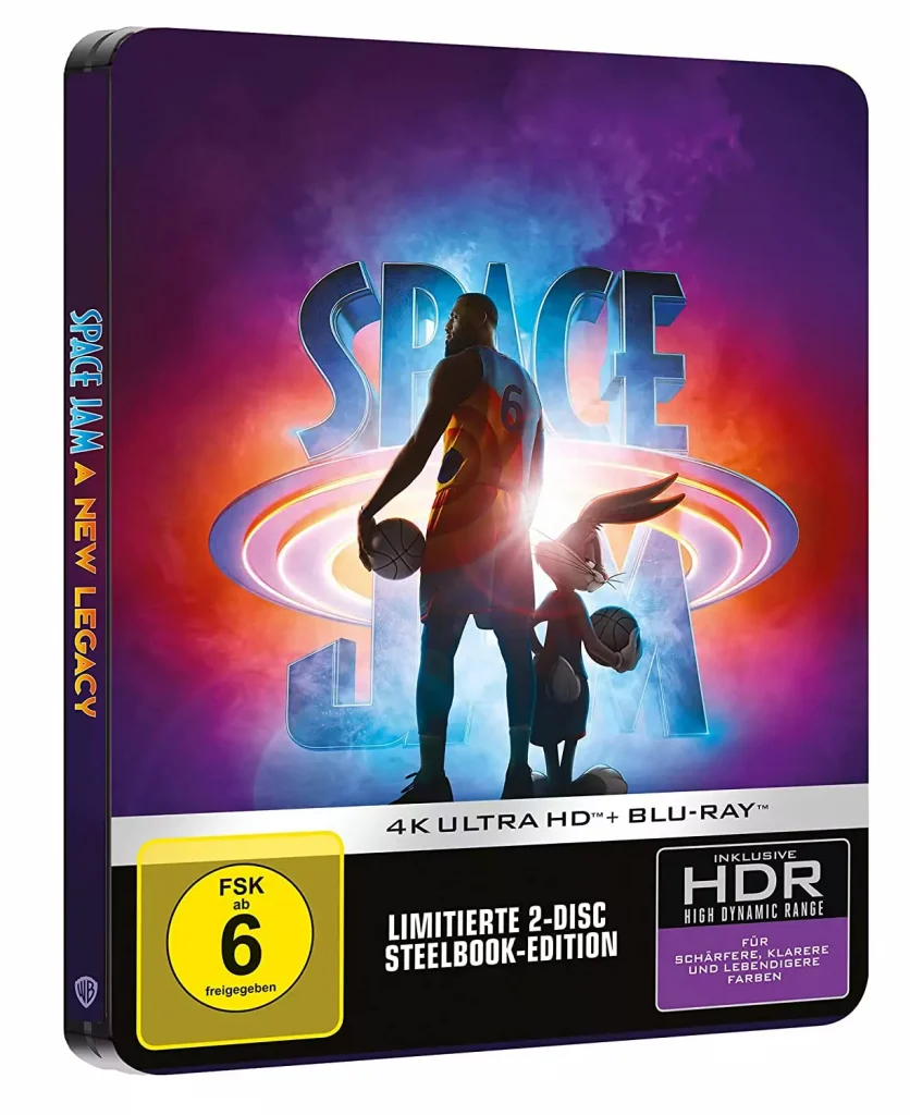 Space Jam: A New Legacy - 4K Steelbook (Seitenansicht) mit LeBron James
