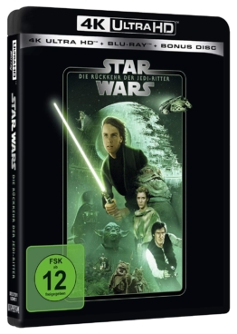 Star Wars - Episode VI - Die Rückkehr der Jedi-Ritter (4K UHD Blu-ray) (Line Look Edition) Cover mit Mark Hamil, Carrie Fisher und Harrison Ford