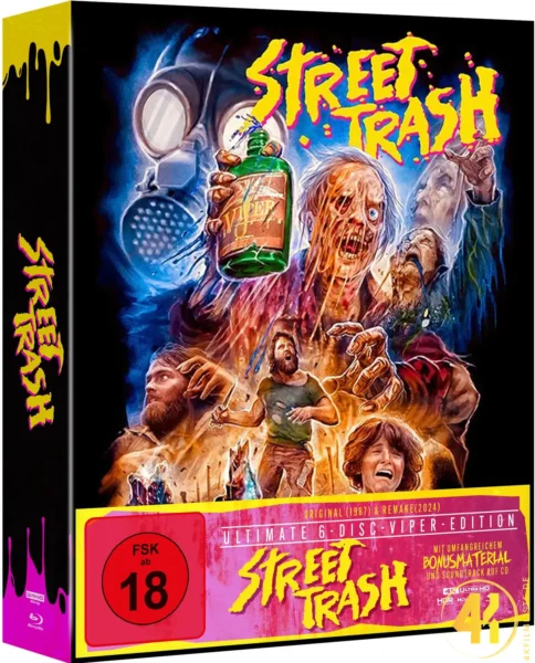 Street Trash (Ultimate Viper Edition) – 4K Digipak (2x UHD + 2x Blu-ray Disc + Audio CD + Bonus Blu-ray)
