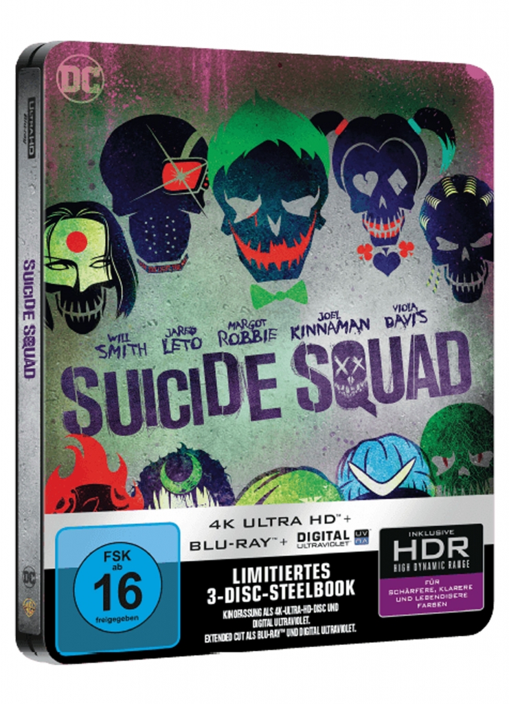 Suicide Squad im 4k-Steelbook mit UHD und Blu-ray Disc
