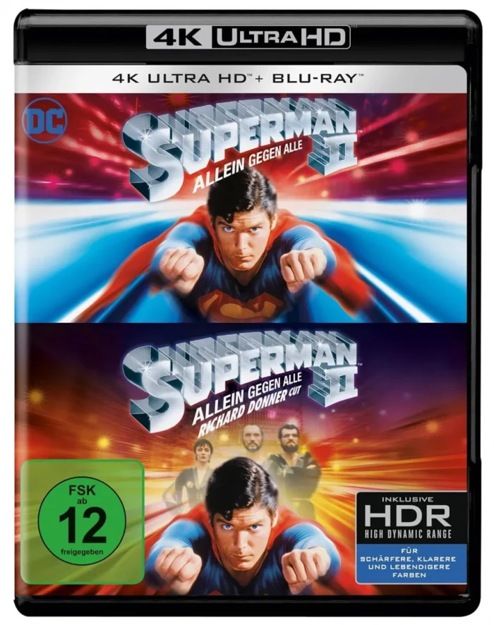 Superman II (Allein gegen alle + Richard Donner Cut) – 4K Blu-ray (UHD + Blu-ray Disc)