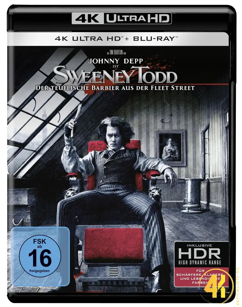 Sweeney Todd 4K Blu-ray Ultra HD Blu-ray Disc