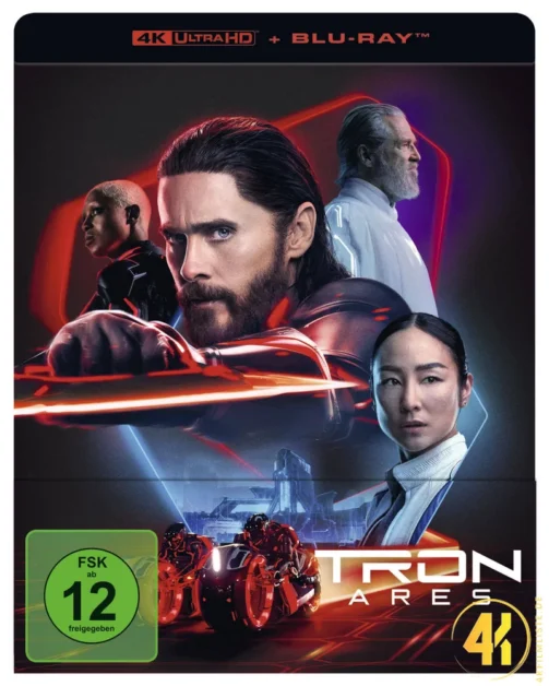 TRON Ares 4K Steelbook Frontcover Ultra HD Blu-ray Disc