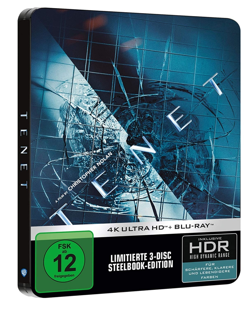 Deutsches Tenet 4K Steelbook Cover von Warner Home Video