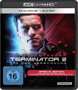 Terminator 2 Cover der 4K UHD Blu-ray Special Edition mit Arnold Schwarzenegger