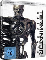 Terminator-Abbildung auf dem Terminator 6 Dark Fate 4K-Steelbook