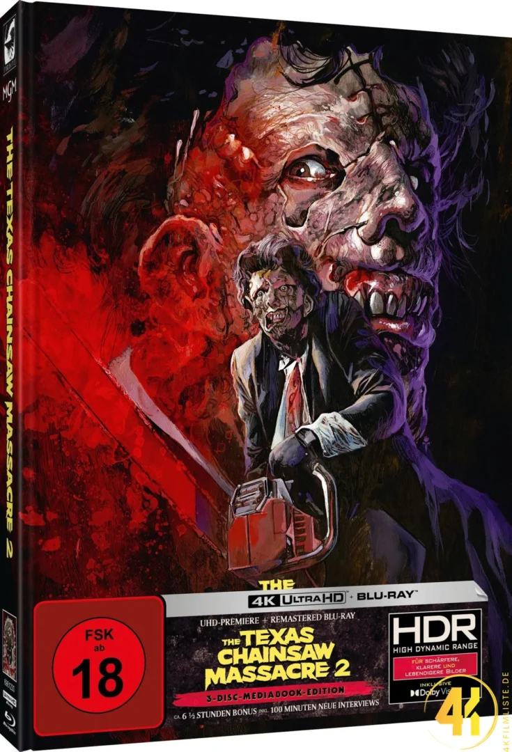 Texas Chainsaw Massacre 2 Cover A 4K Mediabook Ultra HD Blu-ray Disc