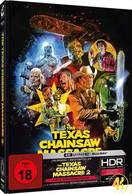 The Texas Chainsaw Massacre 2 (Cover B) – 4K Mediabook (UHD + Blu-ray Disc)
