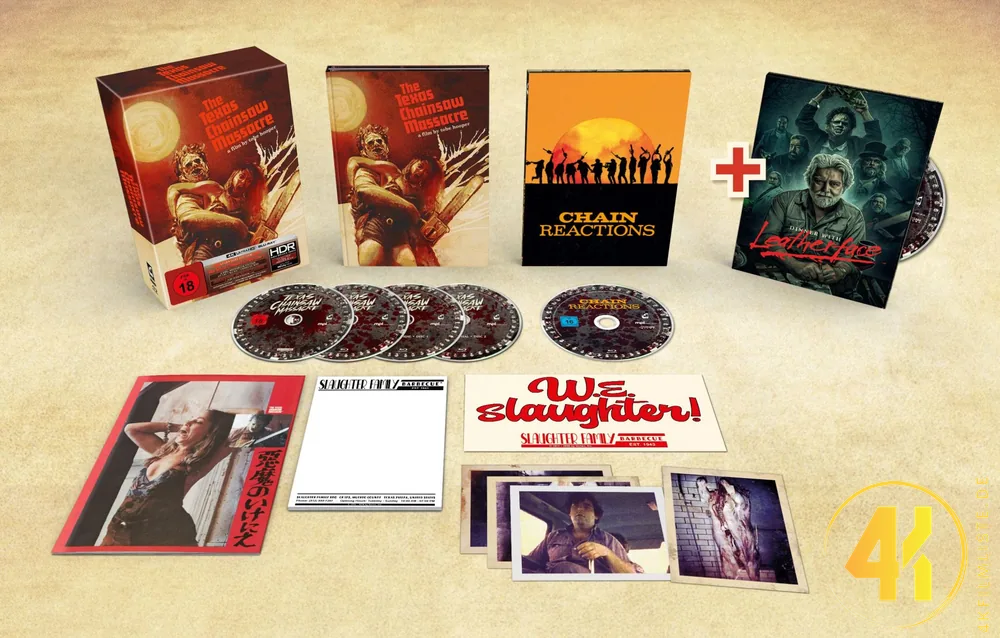 Texas Chainsaw Massacre Legendary Edition Full Set 4K Digipak Ultra HD Blu-ray Disc