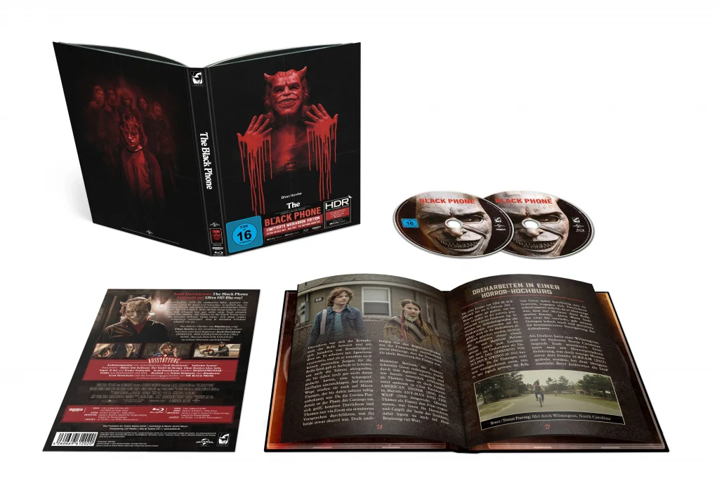 The Black Phone mit Ethan Hawke Mediabook Edition A Frontcover und Backcover sowie Inhalt