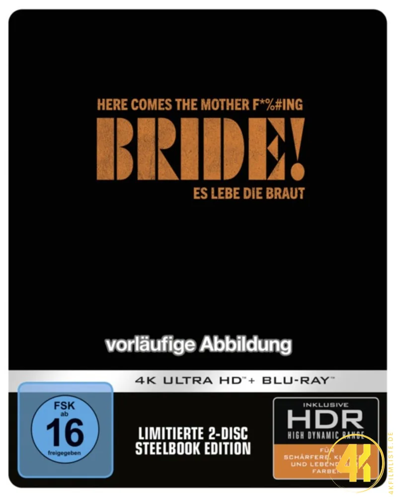 The Bride 4K Steelbook Ultra HD Blu-ray Disc