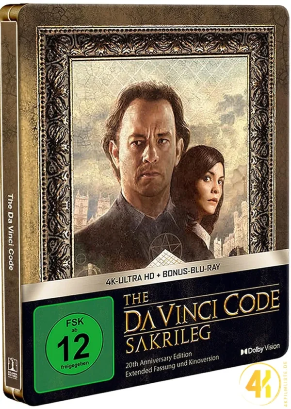 The Da Vinci Code: Sakrileg – 4K Steelbook (2 x UHD + Bonus Blu-ray Disc)