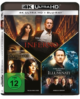 The Da Vinci Code - Sakrileg / Illuminati / Inferno 4K Blu-ray Disc (6-Disc-Set) mit Tom Hanks