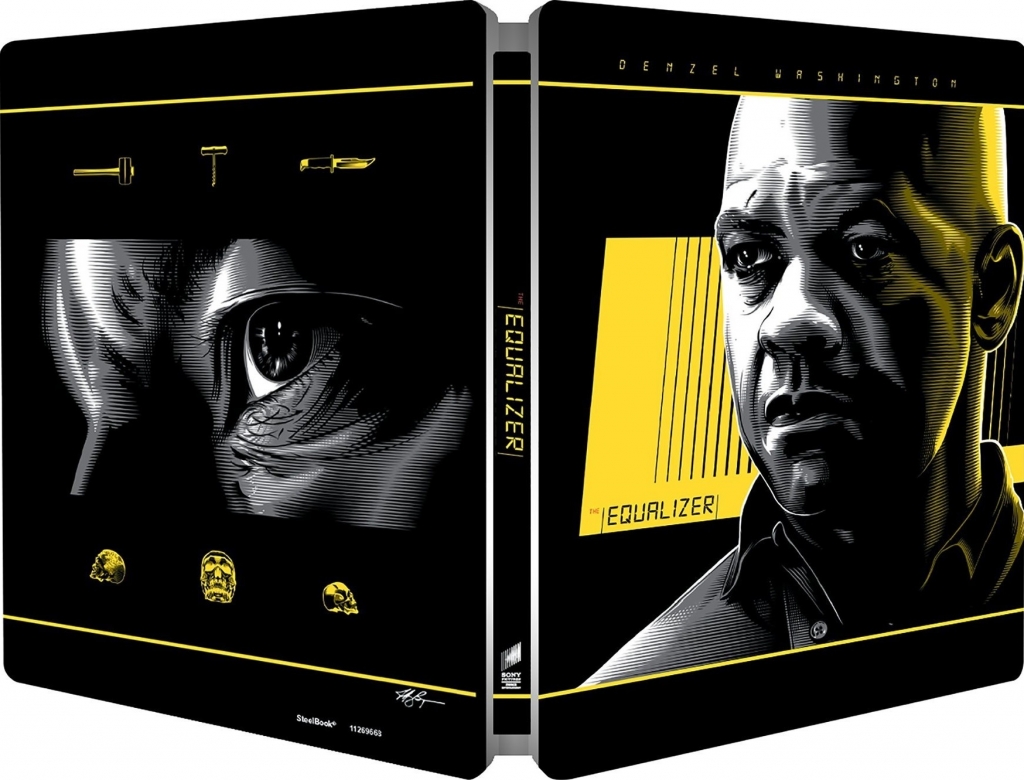 Vorder und Rückseite des PopArt 4K-Steelbooks zu "The Equalizer UHD"