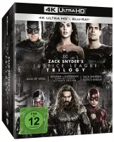 The Justice League 4K Blu-ray (Ultimate Collector's Edition) (3D-ansicht) mit Wonder Woman, The Flash, Aquaman, Superman, Batman und Cyborg